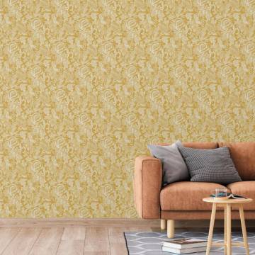 DUTCH WALLCOVERINGS Mae Wallpaper - Ochre & Beige Design