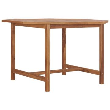 Solid Wood Teak Garden Dining Table - 110x110x75 cm