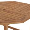 Solid Wood Teak Garden Dining Table - 110x110x75 cm