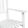 Comfortable White Rocking Chairs - 2 pcs Solid Wood Fir