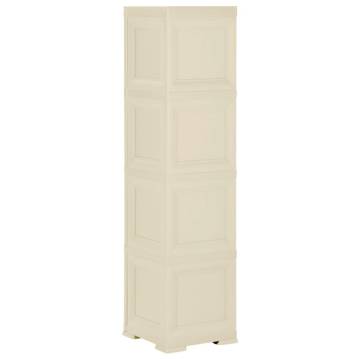 Plastic Cabinet 40x43x164 cm - Wood Design Angora White