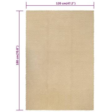 Rectangular Natural Cotton Rug 120x180 cm - Cozy & Durable