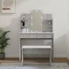 Stylish Dressing Table Set with LED - Concrete Grey