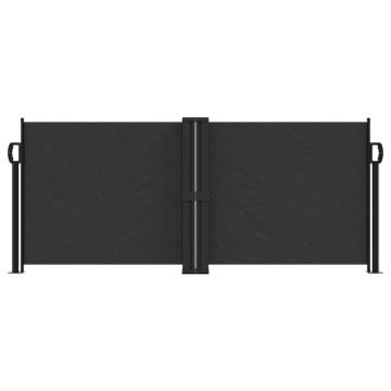 Retractable Side Awning Black 100x1000 cm - Privacy Screen