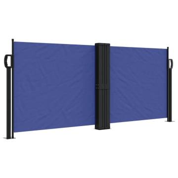 Retractable Side Awning Blue 100x1000 cm - Privacy & Style