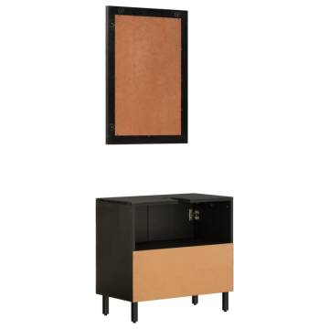 2 Piece Bathroom Cabinet Set Solid Wood Mango | HipoMarket