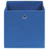 Blue Fabric Storage Boxes (4 pcs) - Durable & Foldable