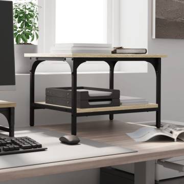 2-Tier Printer Stand Sonoma Oak - Organize Your Workspace