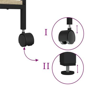 2-Tier Printer Stand Sonoma Oak - Organize Your Workspace