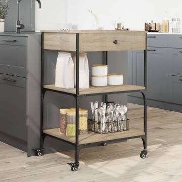 Kitchen Trolley Sonoma Oak - Stylish Storage Solution