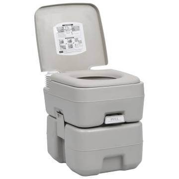 Portable Camping Toilet Grey 20+10 L - Ideal for Outdoor Use