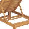 Sun Lounger Solid Teak Wood - Durable Patio Furniture