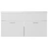 Sink Cabinet with Built-in Basin - White & Sonoma Oak