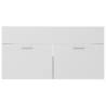 Sink Cabinet with Built-in Basin - White & Sonoma Oak