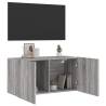 Stylish Grey Sonoma Wall-Mounted TV Cabinet | HipoMarket