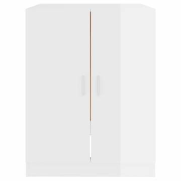 Washing Machine Cabinet High Gloss White - 71x71.5x91.5 cm