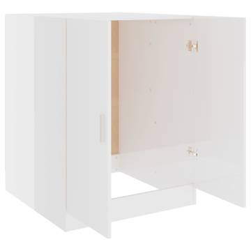 Washing Machine Cabinet High Gloss White - 71x71.5x91.5 cm