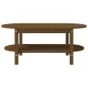 Honey Brown Solid Wood Coffee Table - Elegant & Practical