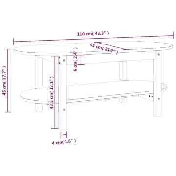 Honey Brown Solid Wood Coffee Table - Elegant & Practical