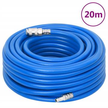 Durable 20m Air Hose Blue - 0.6" PVC for Compressors