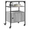 3-Tier Printer Stand - Grey Sonoma, Engineered Wood | HipoMarket