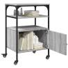 3-Tier Printer Stand - Grey Sonoma, Engineered Wood | HipoMarket