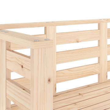 Solid Wood Pine Garden Bench - 111.5x53x71 cm | HipoMarket