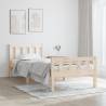 Bed Frame Solid Wood 75x190 cm Small Single Colour natural Size 75 x 190 cm 