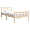 Solid Wood Bed Frame 75x190 cm - Small Single