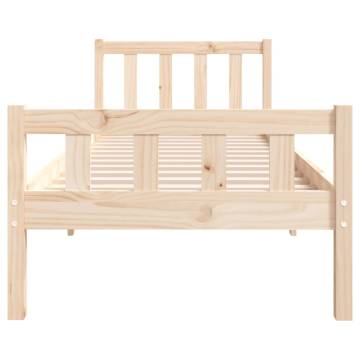 Solid Wood Bed Frame 75x190 cm - Small Single