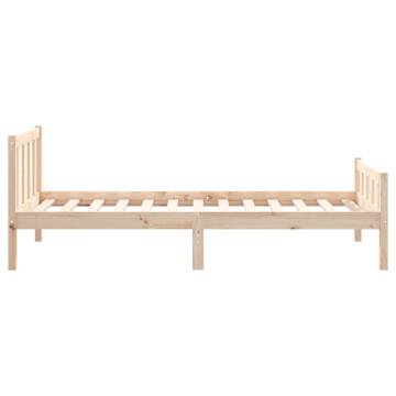 Solid Wood Bed Frame 75x190 cm - Small Single