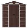 Garden Shed Brown 191x810x198 cm Galvanised Steel - Hipomarket