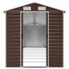 Garden Shed Brown 191x810x198 cm Galvanised Steel - Hipomarket