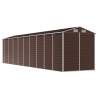 Garden Shed Brown 191x810x198 cm Galvanised Steel - Hipomarket