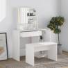 Dressing Table Set High Gloss White 86.5x35x136 cm Colour high gloss white Quantity in Package 1 