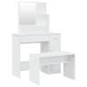 Stylish High Gloss White Dressing Table Set | Hipomarket