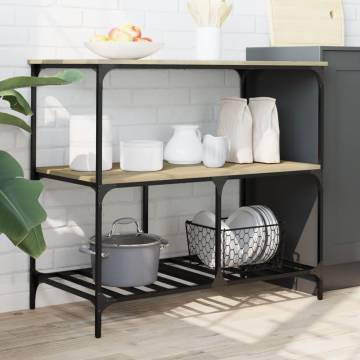 Kitchen Trolley Sonoma Oak - Stylish & Functional Storage Solution