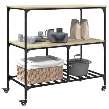 Kitchen Trolley Sonoma Oak - Stylish & Functional Storage Solution