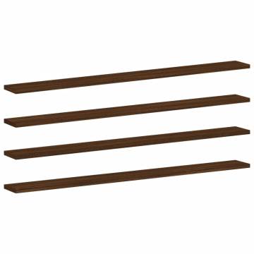 Wall Shelves 4 pcs Brown Oak | Stylish & Durable Storage