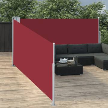 Retractable Side Awning Red 100x1000 cm - Stylish Privacy Screen