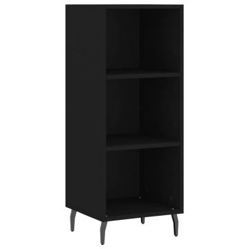 Stylish Black Highboard - 34.5x34x180 cm | HipoMarket