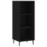 Stylish Black Highboard - 34.5x34x180 cm | HipoMarket