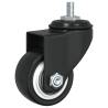 Caster Wheels 4 pcs Black 35 mm Iron for Planters | HipoMarket