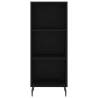 Stylish Black Highboard - 34.5x34x180 cm | HipoMarket