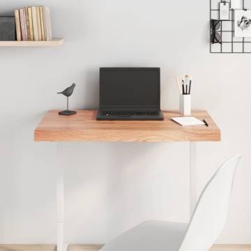 Light Brown Solid Oak Table Top 80x40 cm | Hipo Market