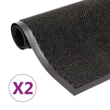 Dust Control Mats 2 pcs 60x90 cm Black - Durable & Non-Slip