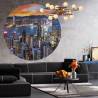 WallArt Wallpaper Circle Skyline by Night - 190 cm