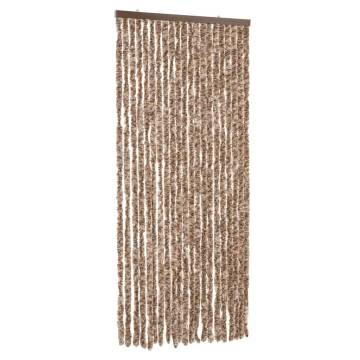 Fly Curtain Beige & Dark Brown 100x200 cm | Insect Protection