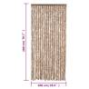 Fly Curtain Beige & Dark Brown 100x200 cm | Insect Protection