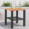 Garden Table Black 40x40x42 cm Poly Rattan Acacia Wood Colour black and brown Size 40 x 40 x 42 cm Quantity in Package 1 